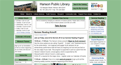 Desktop Screenshot of hansonlibrary.org