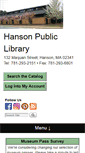Mobile Screenshot of hansonlibrary.org