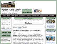 Tablet Screenshot of hansonlibrary.org
